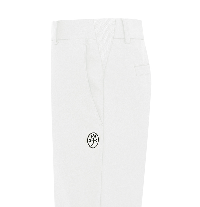 Castelbajac Men's Basic Slim Fit Pants - White