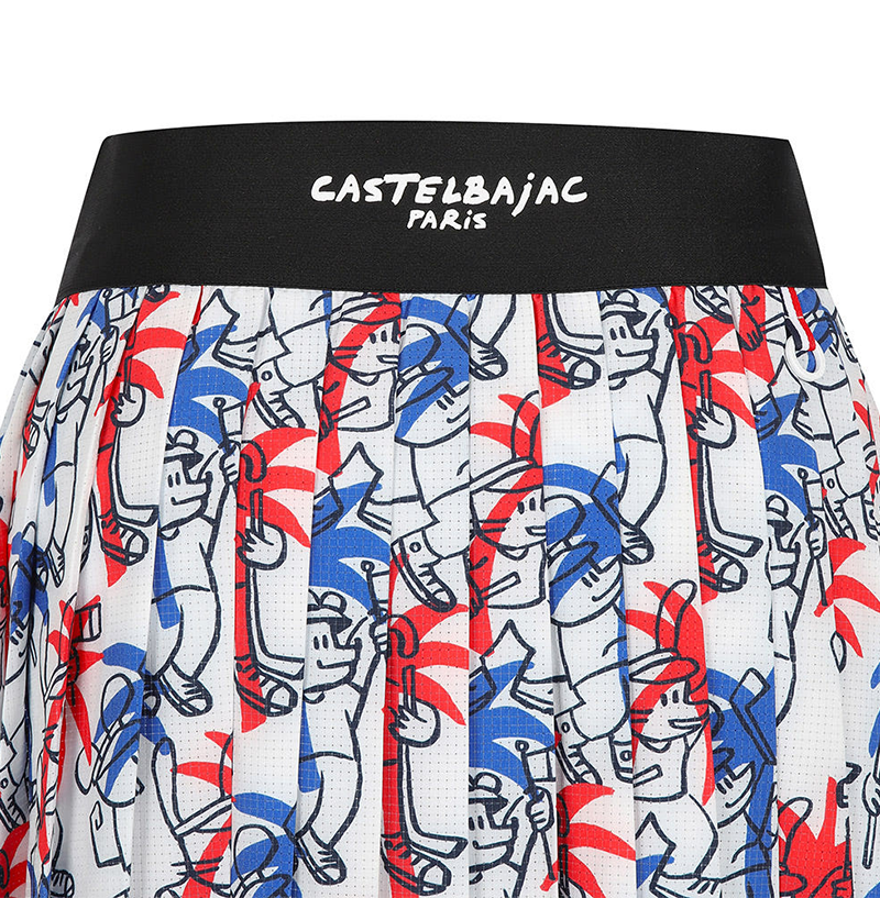 Castelbajac Women's Victory Pattern Pleated Culottes - 2 Colors