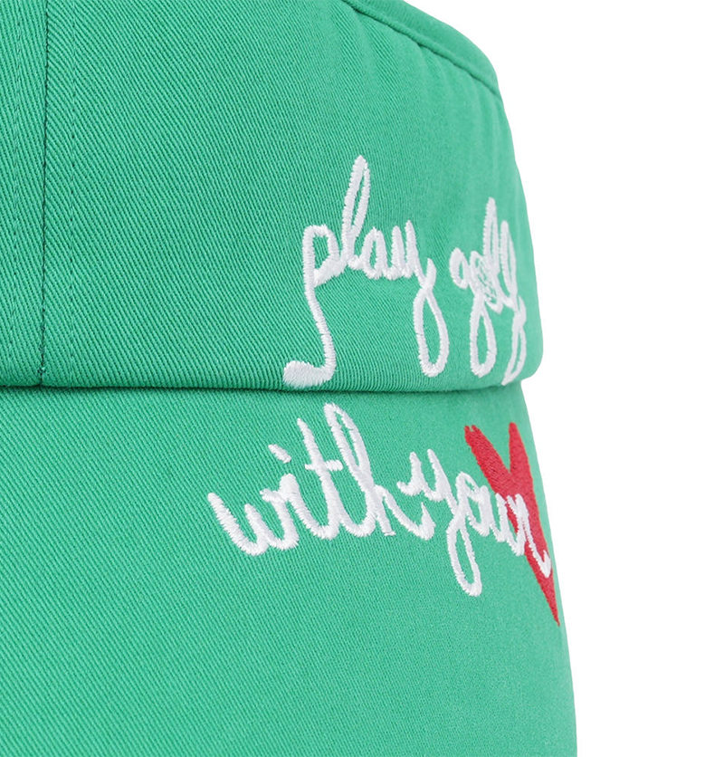 Castelbajac Women's Slogan Ribbon Sun Cap - Green