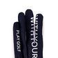 Castelbajac Men's Synthetic Leather Slogan Gloves - Black