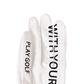 Castelbajac Men's Synthetic Leather Slogan Gloves - White