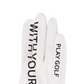 Castelbajac Women's Synthetic Leather Slogan Two-Handed Gloves - White