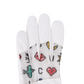 Castelbajac Women's Printed Mesh Gloves - White