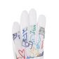 Castelbajac Women's Printed Perforated Gloves - White