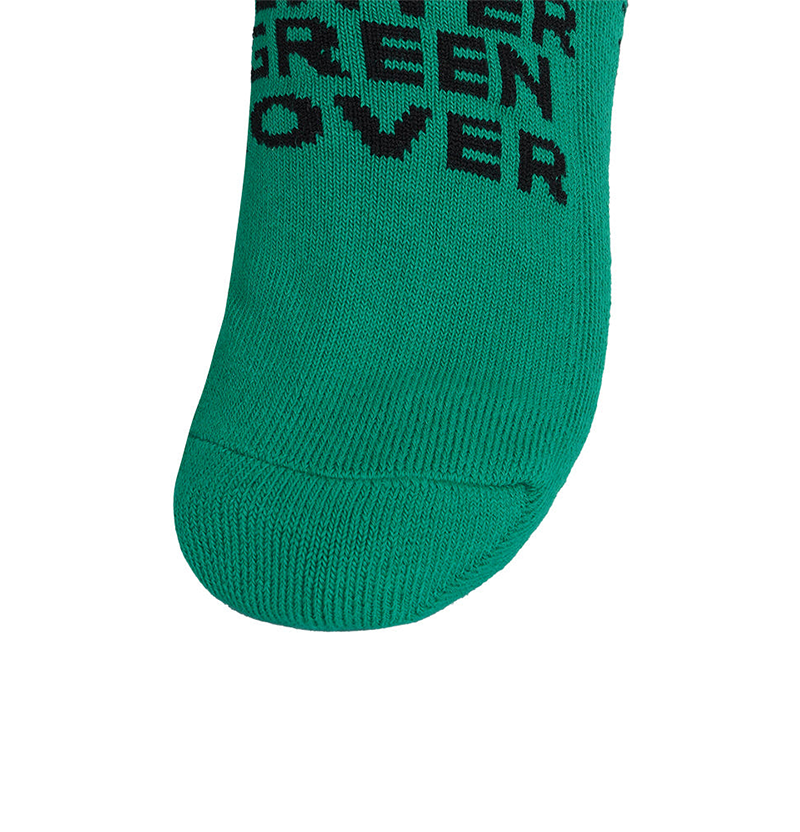 Castelbajac Men's Season Slogan Point Ankle Socks - Green