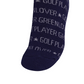 Castelbajac Men's Lettering Pattern Point Mid-calf Socks - Navy
