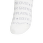 Castelbajac Men's Lettering Pattern Point Mid-calf Socks - White