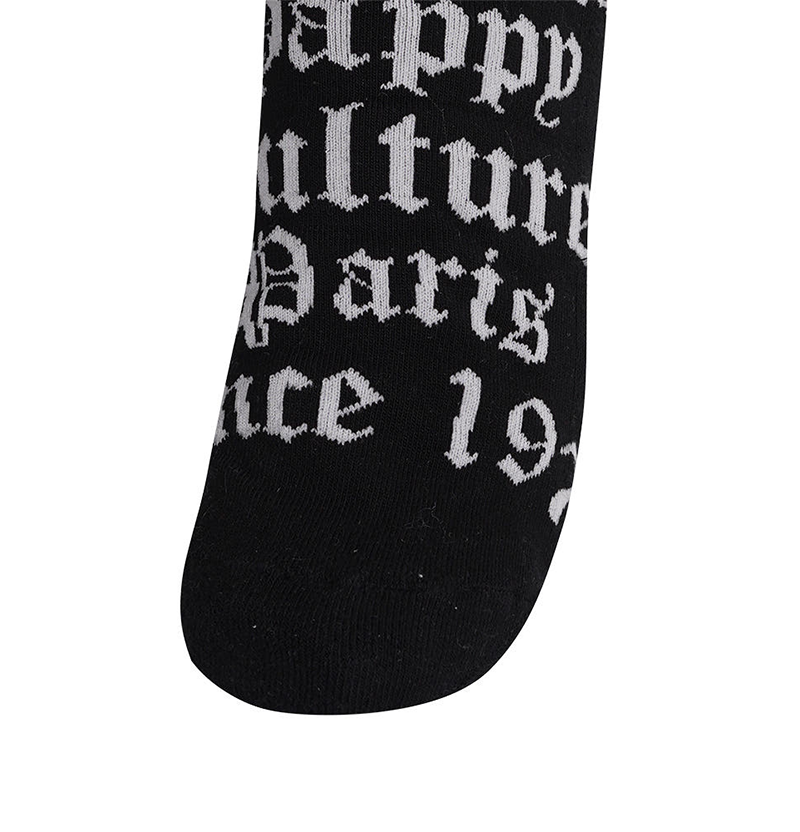 Castelbajac Men's Capsule Line Pattern Point Long Socks - Black