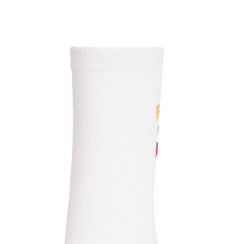 Castelbajac Women's Slogan Point Long Socks - White