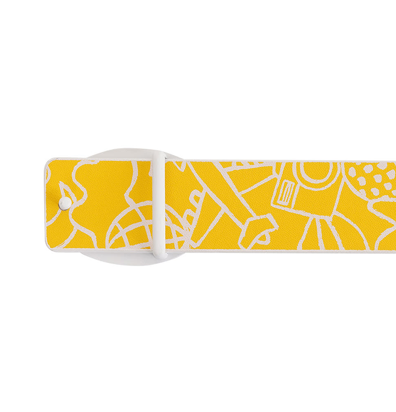 Castelbajac Women's Reversible Belt - White