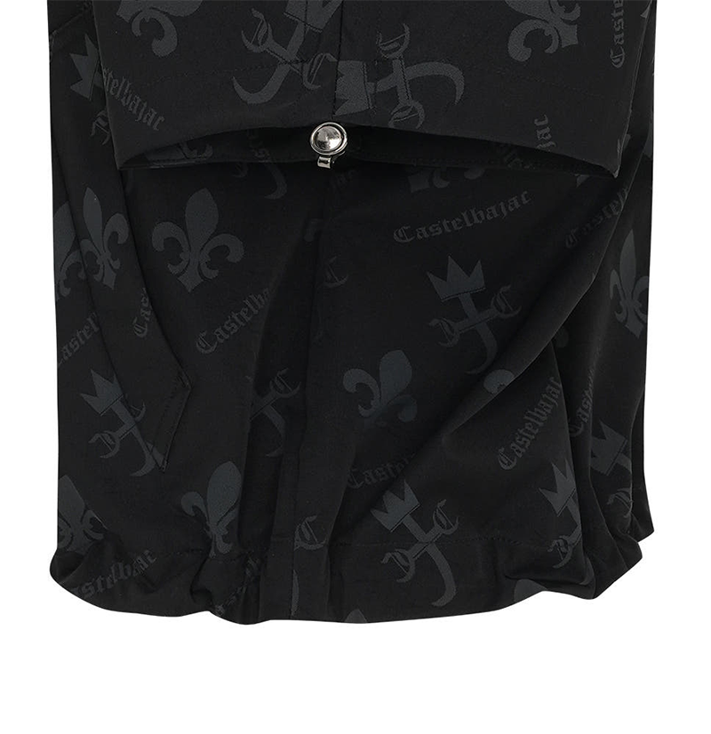 Castelbajac Women's Capsule Line Full-length JQD Short-Sleeve Zip-Up - Black
