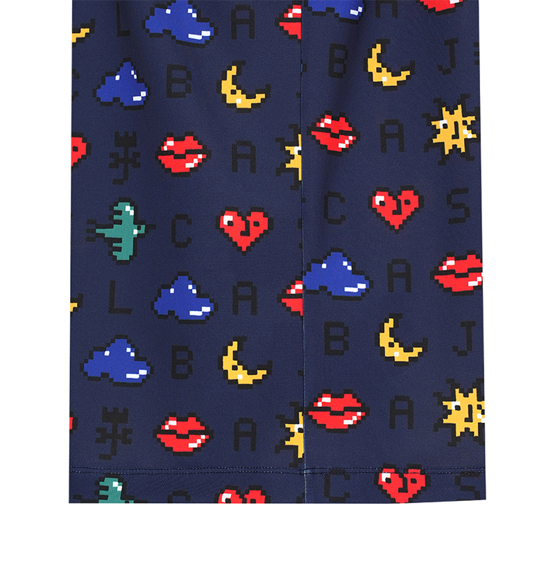 Castelbajac Men's Pixel Print Polo T-Shirt - 2 Colors