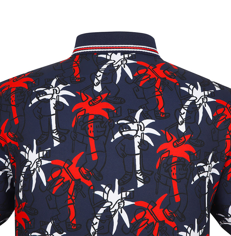 Castelbajac Men's Hope Short-Sleeve Pattern Collared Shirt - 2 Colors