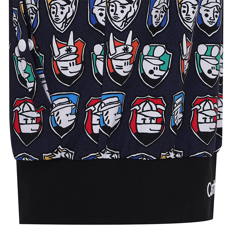 Castelbajac Women's Patterned Blue Jacket Jumper - Navy