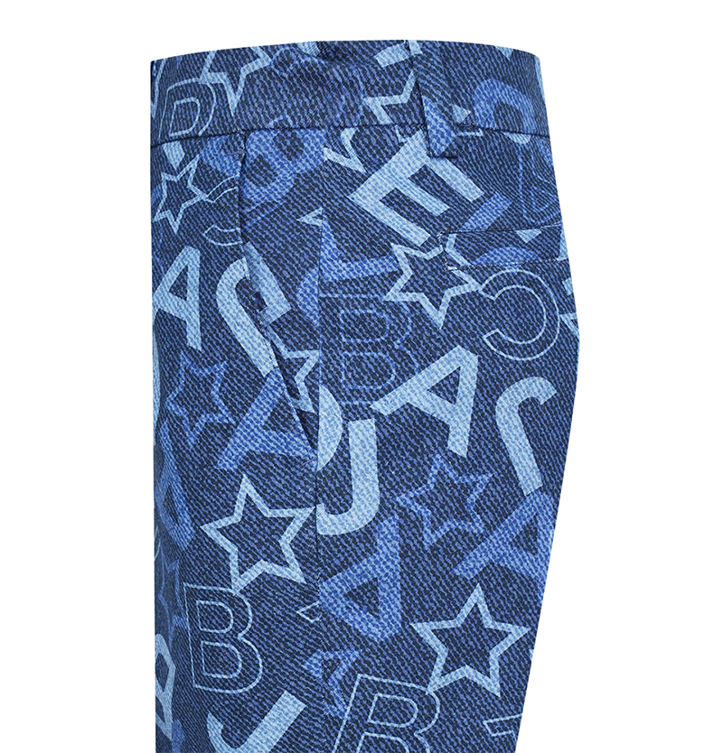 Castelbajac Men's Star Print Denim Pants - Navy