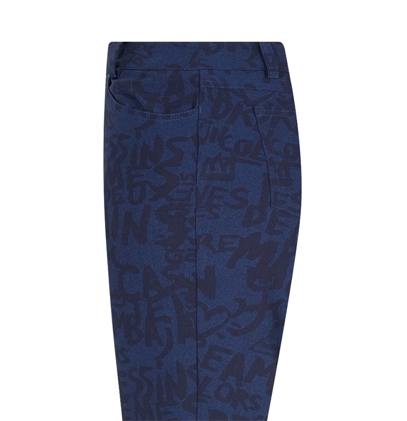 Castelbajac Women's Artwork Pattern Bootcut Pants - Navy