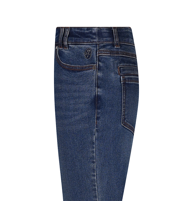 Castelbajac Women's Heart-Embroidered Point Bootcut Denim Pants - Blue