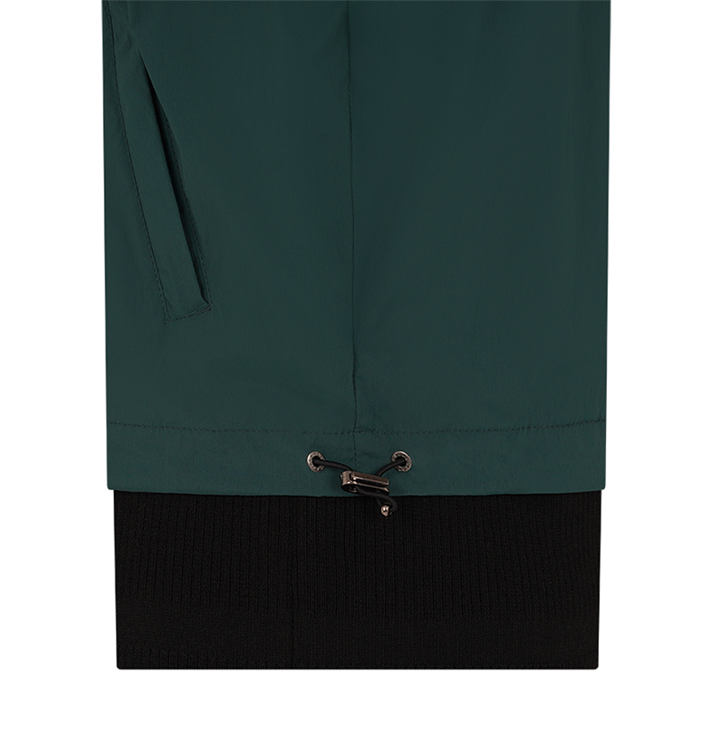 Women's String Zip-Up Short-Sleeve Vest - Green