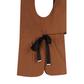 Women's Detachable Hooded Zip-Up Vest - Brown