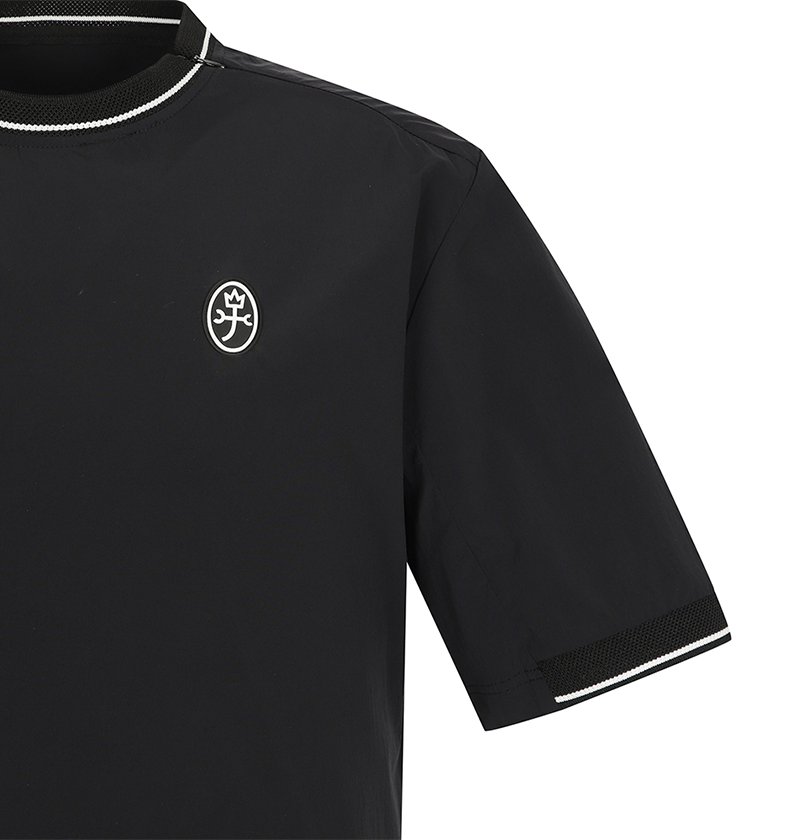 Castelbajac Men's Woven Short-Sleeve T-Shirt - Black