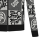 Castelbajac Men's Patterned Zip-Up Sweater Cardigan - Black