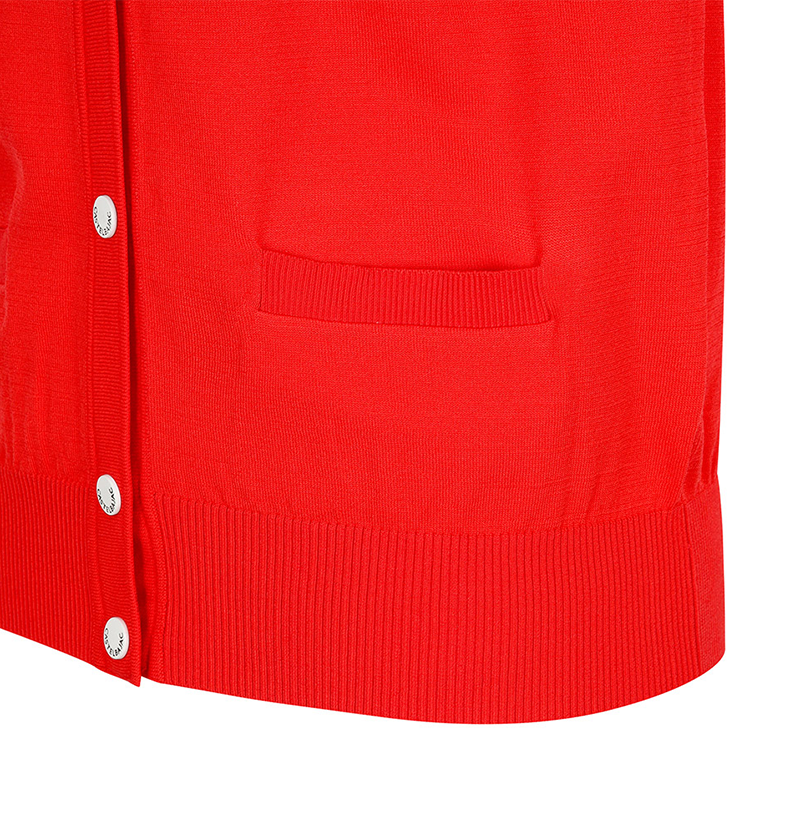 Castelbajac Women's Round Neck Button Cardigan - Red