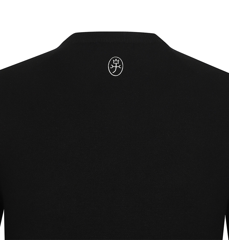 Castelbajac Men's Lettering Round Sweater - Black