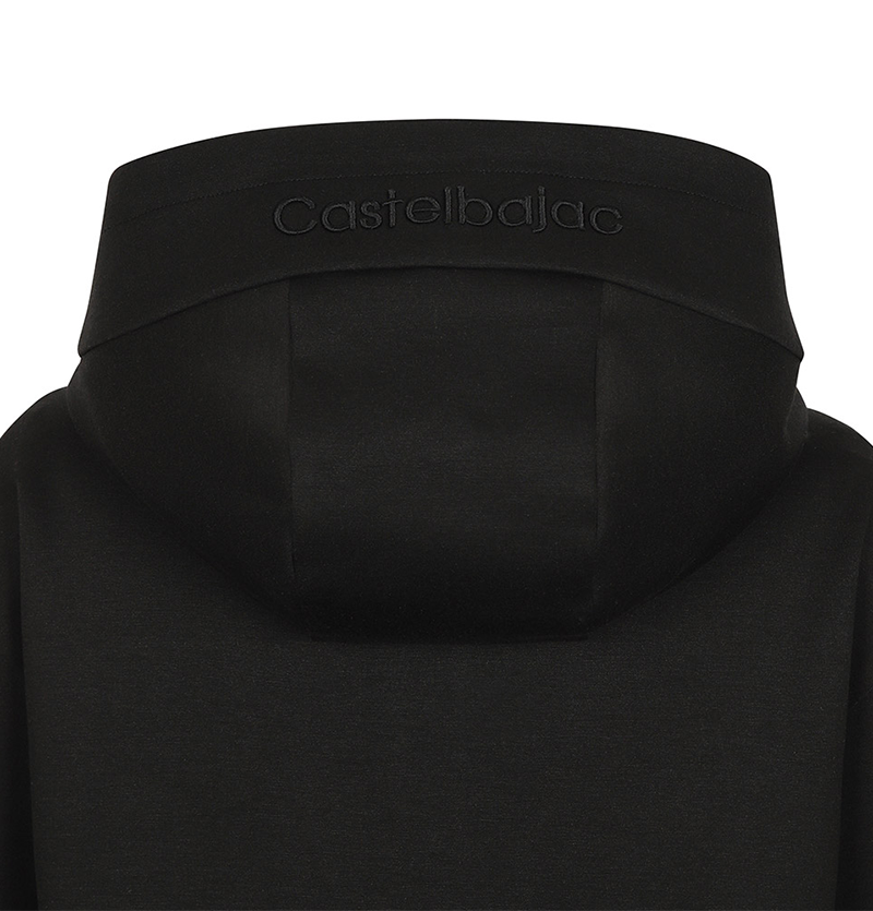 Castelbajac Women's Short-Sleeve Jersey Half-Zip Hooded T-Shirt - Black