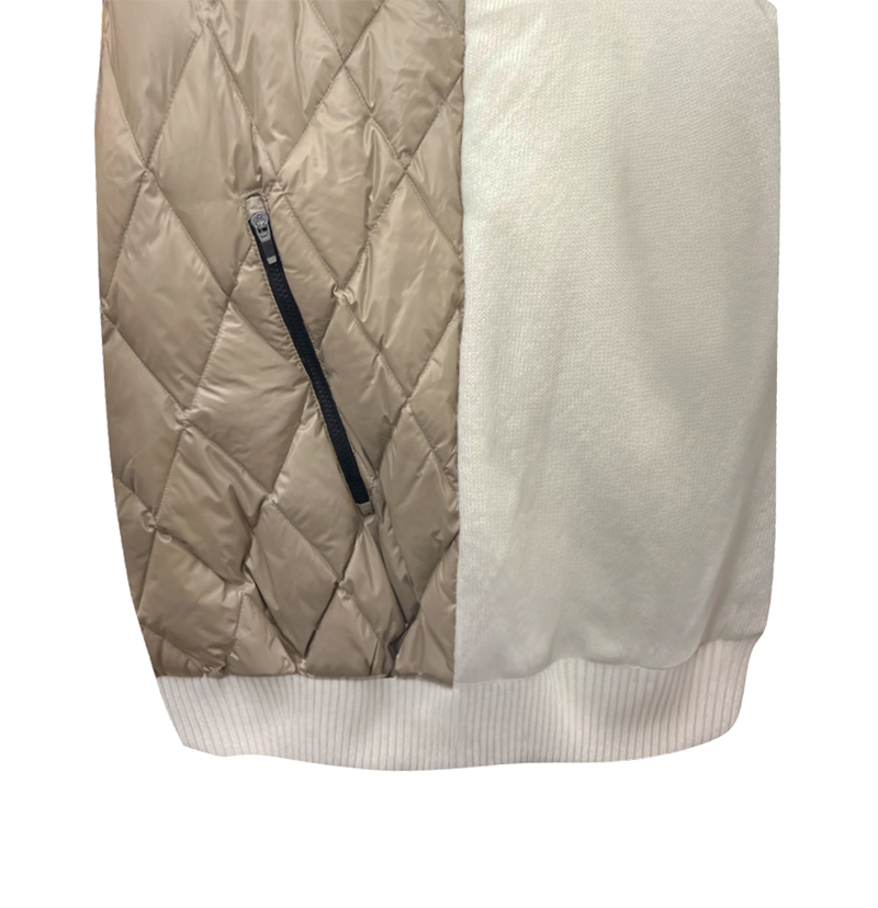 Castelbajac Men's Hybrid Duck Down Quilted Jumper - Beige