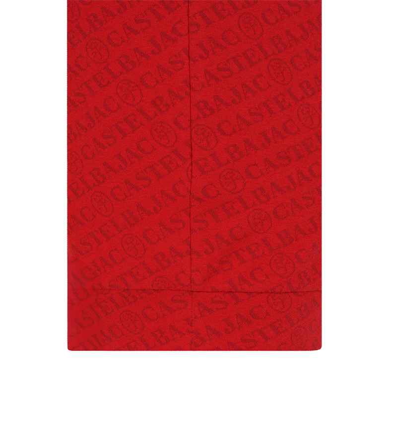 Castelbajac Men's Logo Jacquard Half-Zip T-Shirt - Red