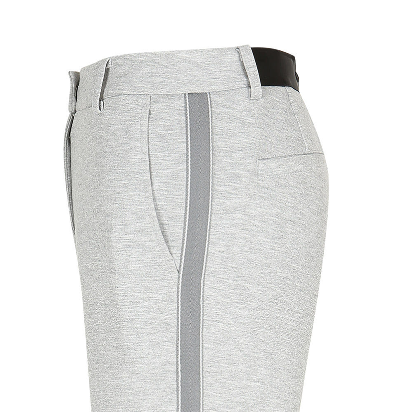 Castelbajac Women's Tape-Detailed Straight Pants - M/Grey