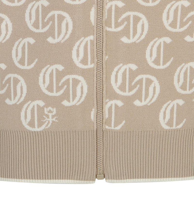 Castelbajac Women's Jacquard Collar Zip-Up Knit Cardigan - 2 Colors