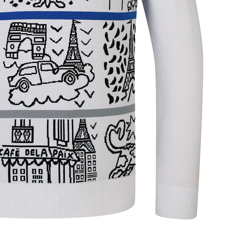 Castelbajac Men's Pattern Point Knit - 2 Colors
