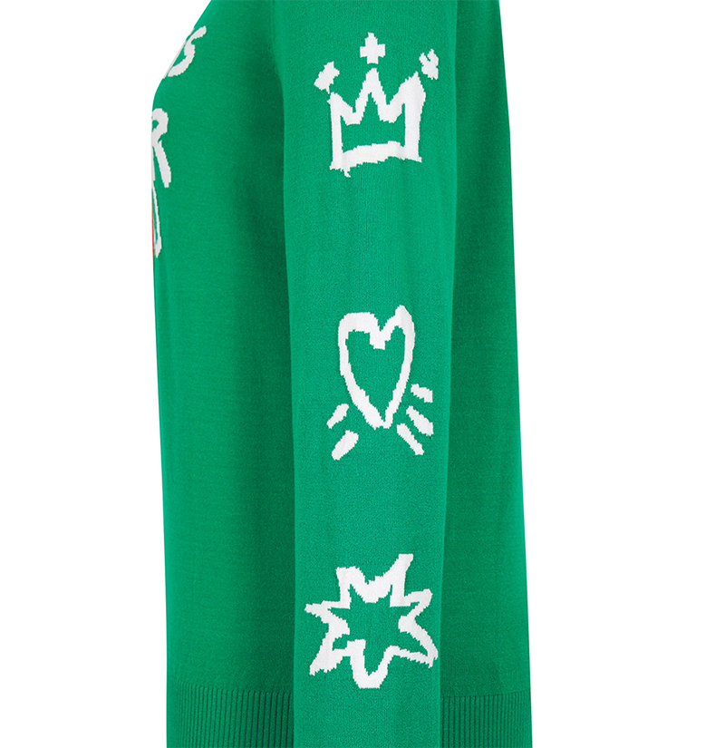 Castelbajac Women's Lettering Point Sweater - Green