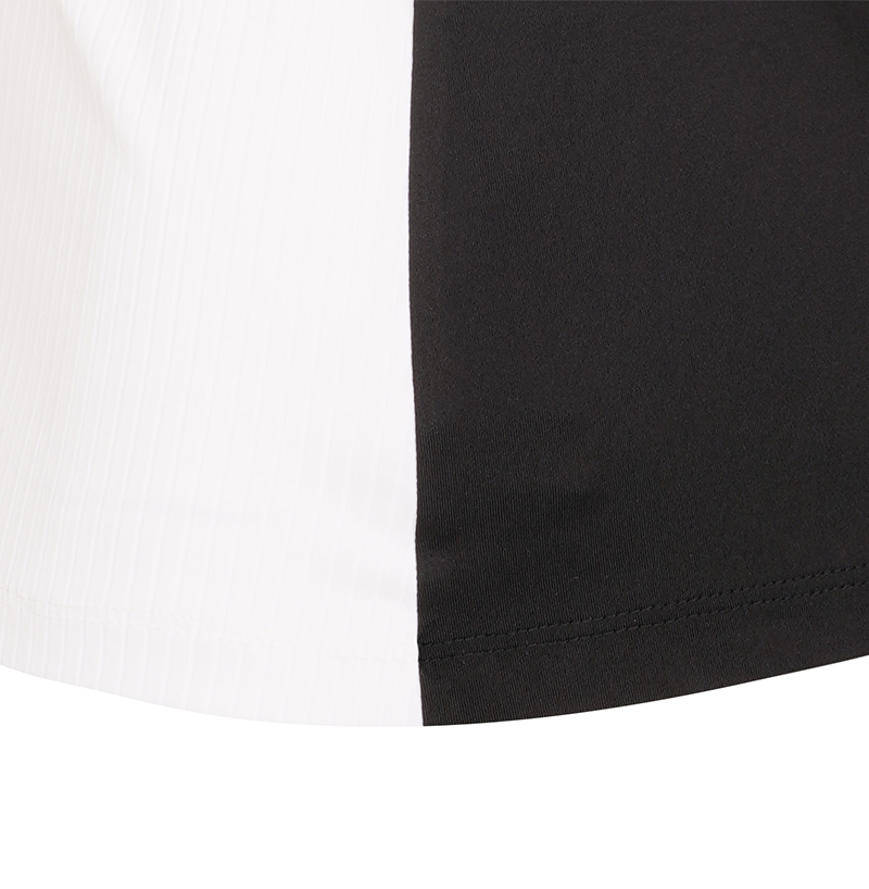 Castelbajac Women's Two-tone Mock Neck T-Shirt - Black