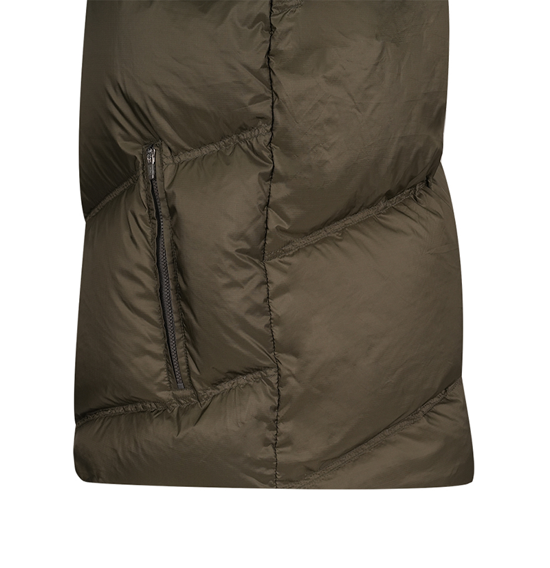 Castelbajac Men's Diagonal Quilted Duck Down Padded Jumper - Khaki