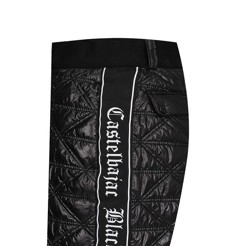 Castelbajac Women's Black Line Quilted Padded Shorts - Black