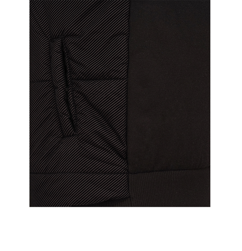 Castelbajac Men's Black Line Woven Mix Hybrid Padded Jumper - Black