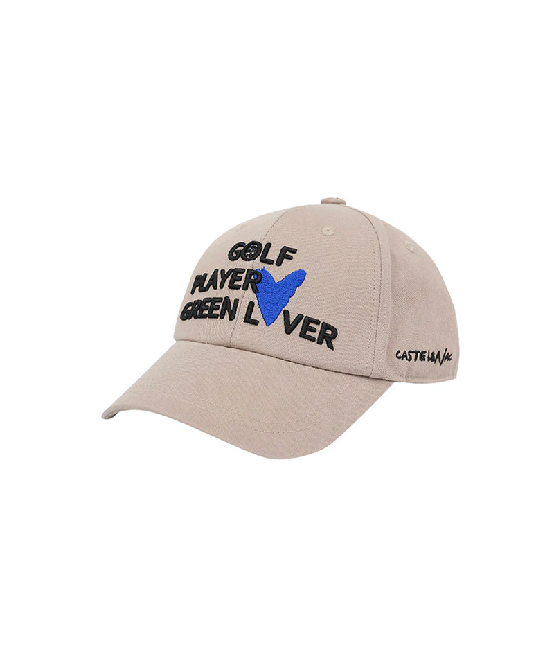 Castelbajac Men's Slogan Embroidery Point Ball Cap - Beige