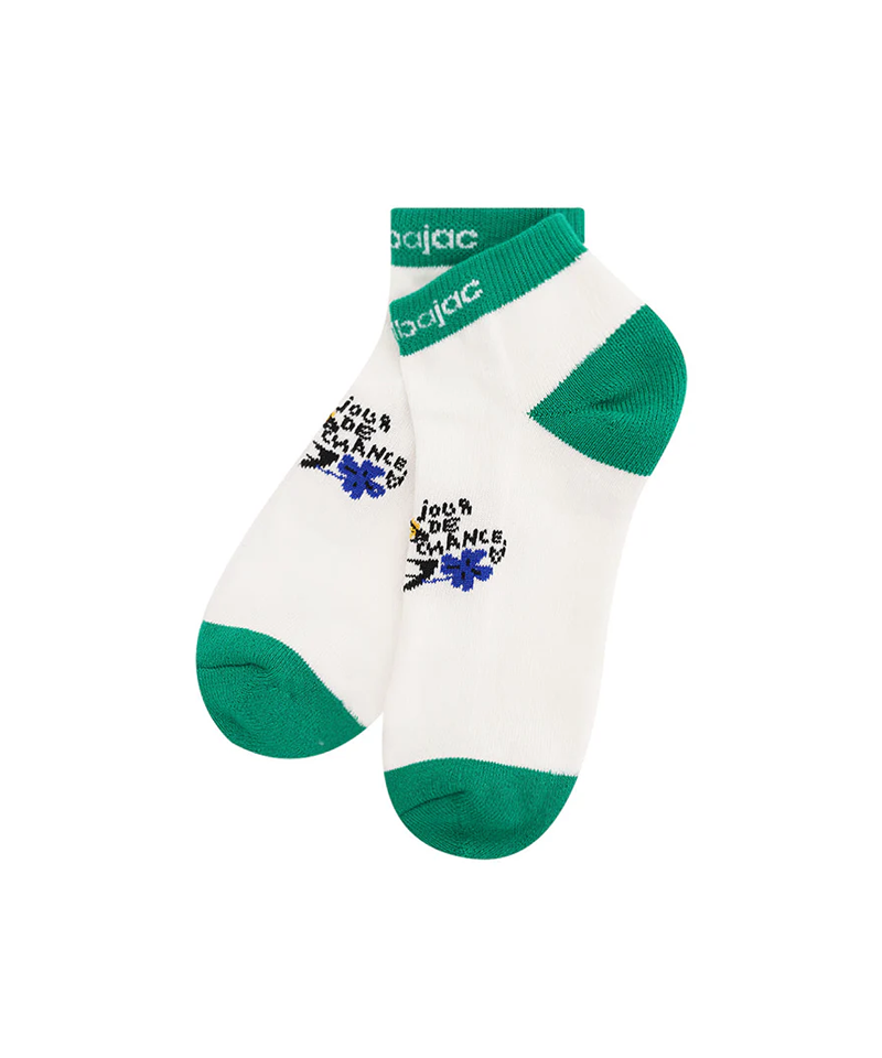 Castelbajac Men's Color Block Character Ankle Socks - Green