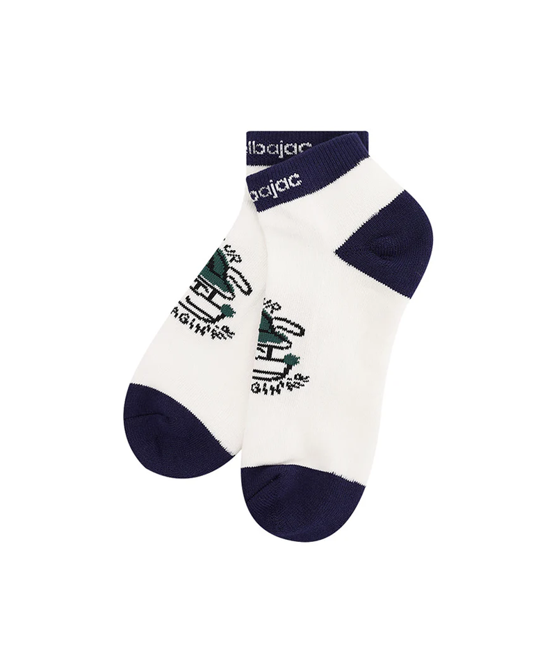 Castelbajac Men's Color Block Character Ankle Socks - Navy