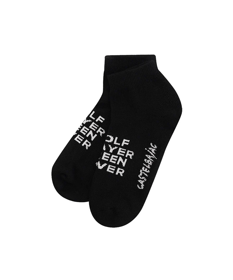 Castelbajac Men's Season Slogan Point Ankle Socks - Black