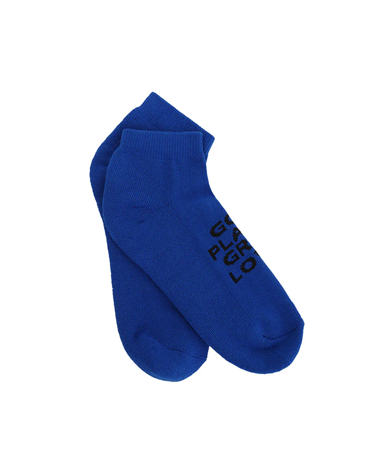 Castelbajac Men's Season Slogan Point Ankle Socks - Blue