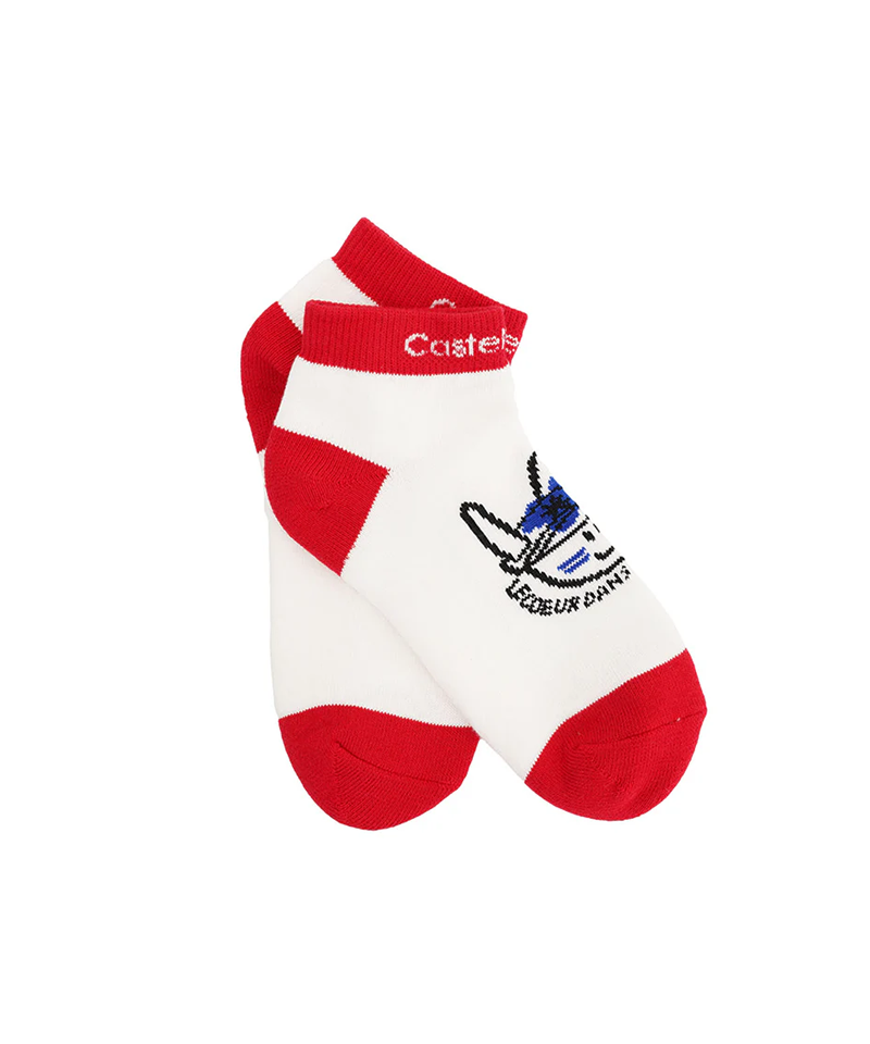 Castelbajac Women's Color Block Character Ankle Socks - Red