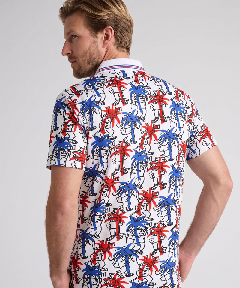 Castelbajac Men's Hope Short-Sleeve Pattern Collared Shirt - 2 Colors