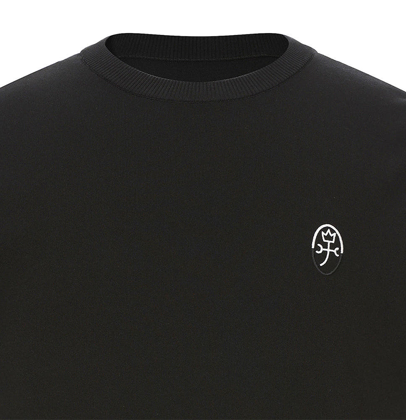 Castelbajac Men's Logo Jacquard Round Short Sleeve Knit - 2 Colors