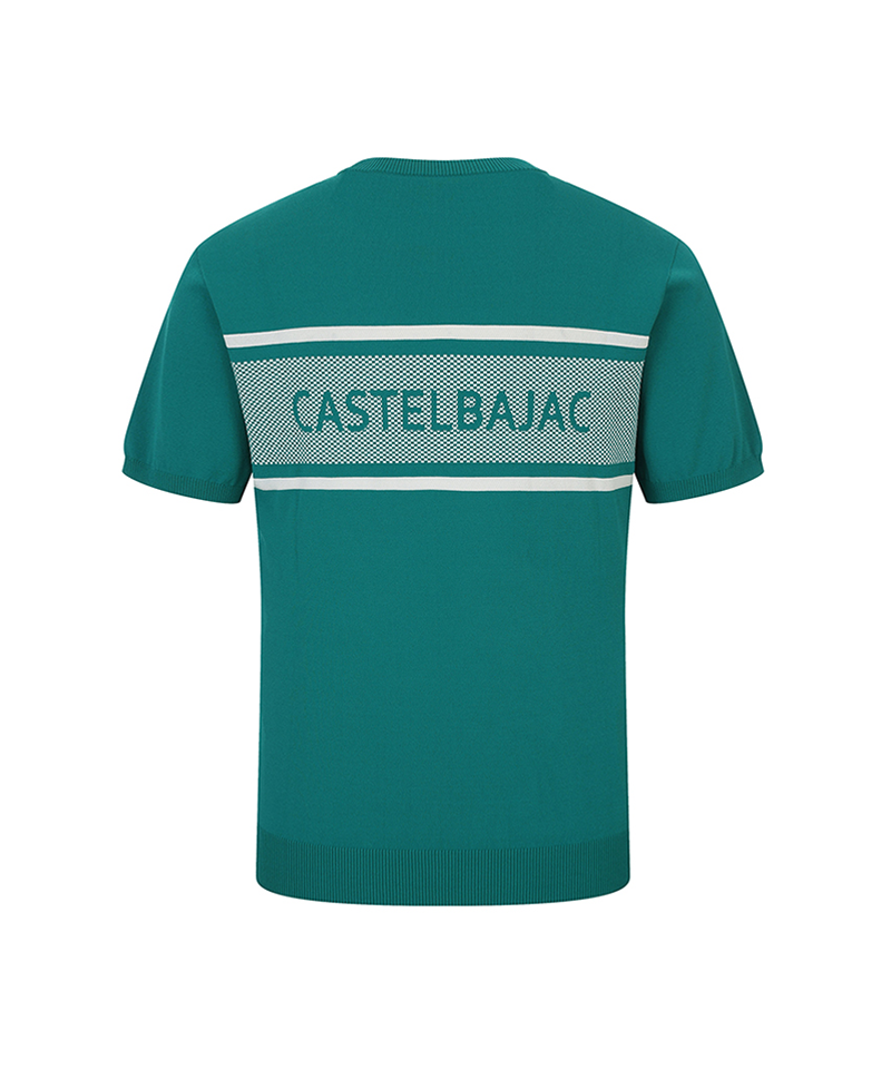 Castelbajac Men's Logo Jacquard Round Short Sleeve Knit - 2 Colors