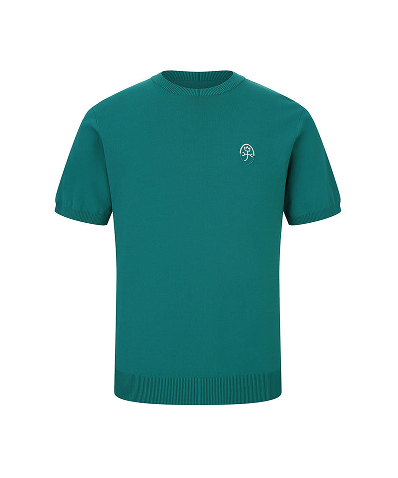 Castelbajac Men's Logo Jacquard Round Short Sleeve Knit - 2 Colors