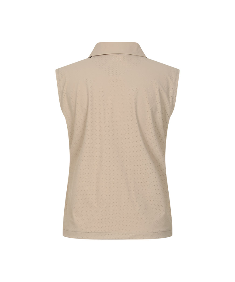 Castelbajac Women's Perforated Collar Sleeveless T-shirt - 2 Colors