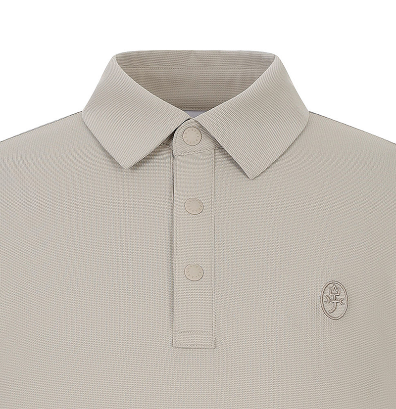 Castelbajac Men's Textured Collared Short Sleeve T-shirt - 3 Colors